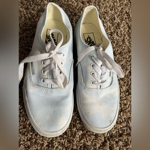 White and blue vans “authentic shoe”